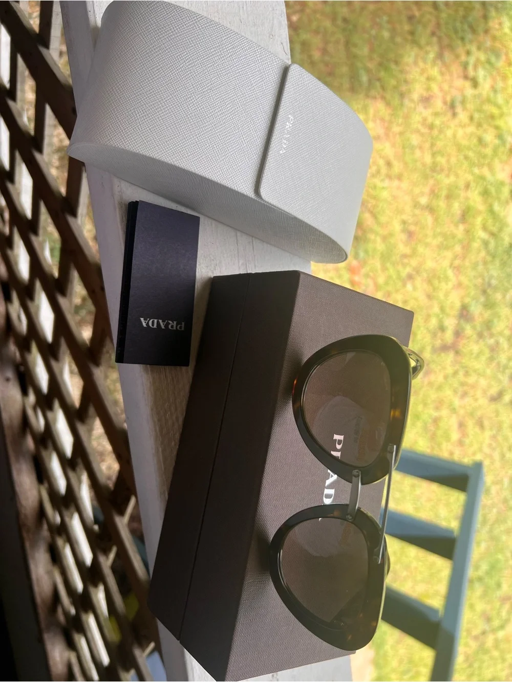 Prada Tortoiseshell Frame Sunglasses with Brown Gradient Lenses